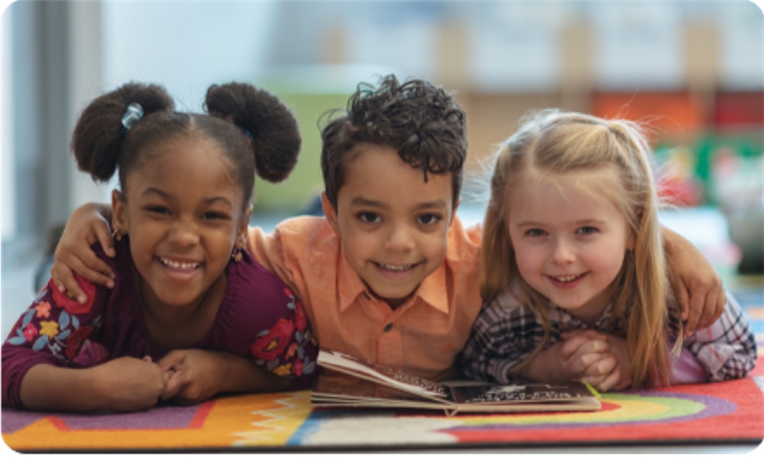 three children smiling
